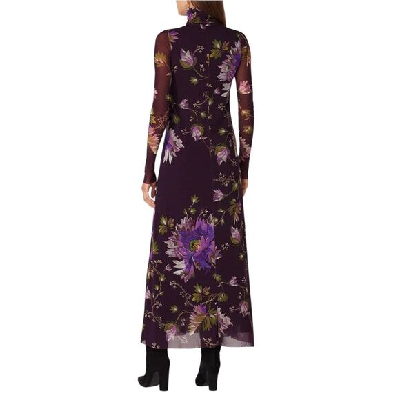 Fuzzi Plum Floral Sheath Dress in size 10 MSRP: $595 - Picture 4 of 9